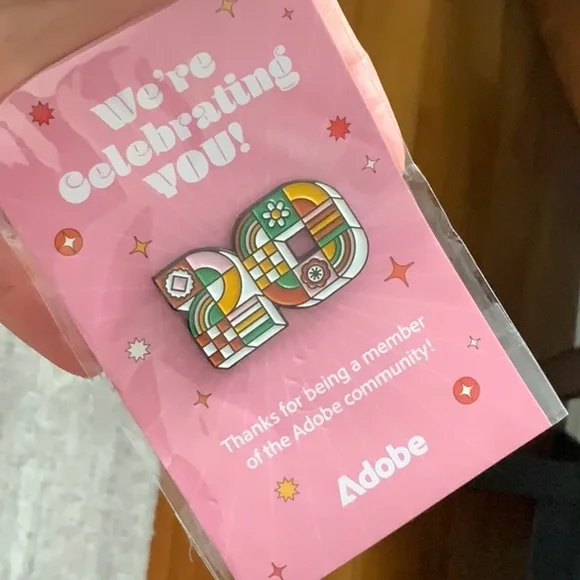 Celebrate 20 years enamel pin badge - Picture 1 of 2